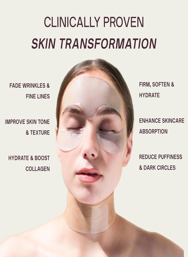 Dermaclara Silicone Patch Face Rejuvenation Kit - Anti-Wrinkle Patches for Forehead, Smile Lines, Silicone Frown Line Treatment, Up to 30 Uses- 1 Forehead, 4 Mouth & Eye, 1 Neck & 1 Cleanser - Image 2